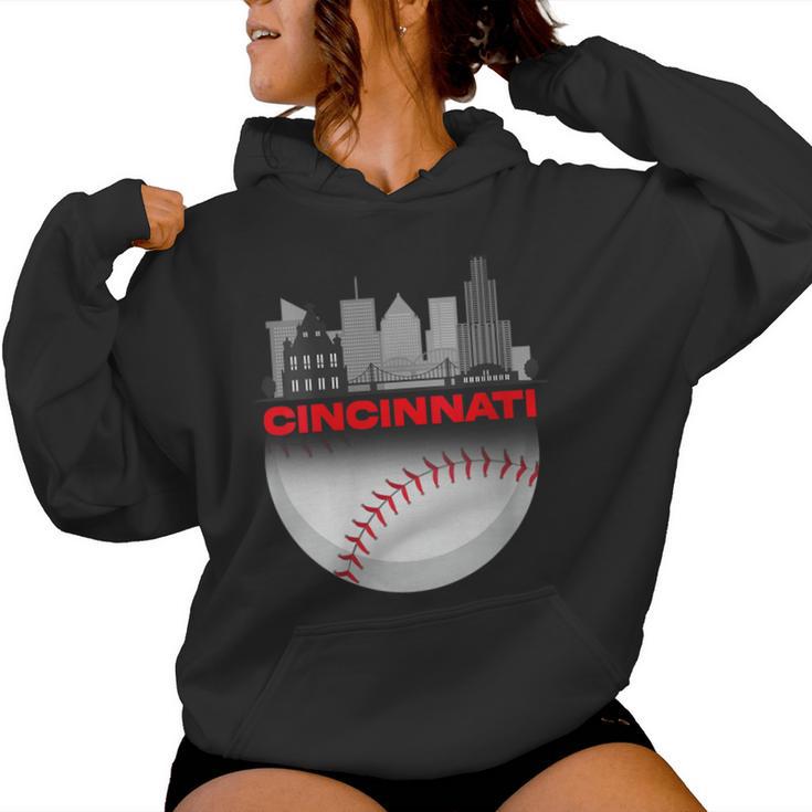 Cincinnati Vintage Style Of Baseball Women Hoodie