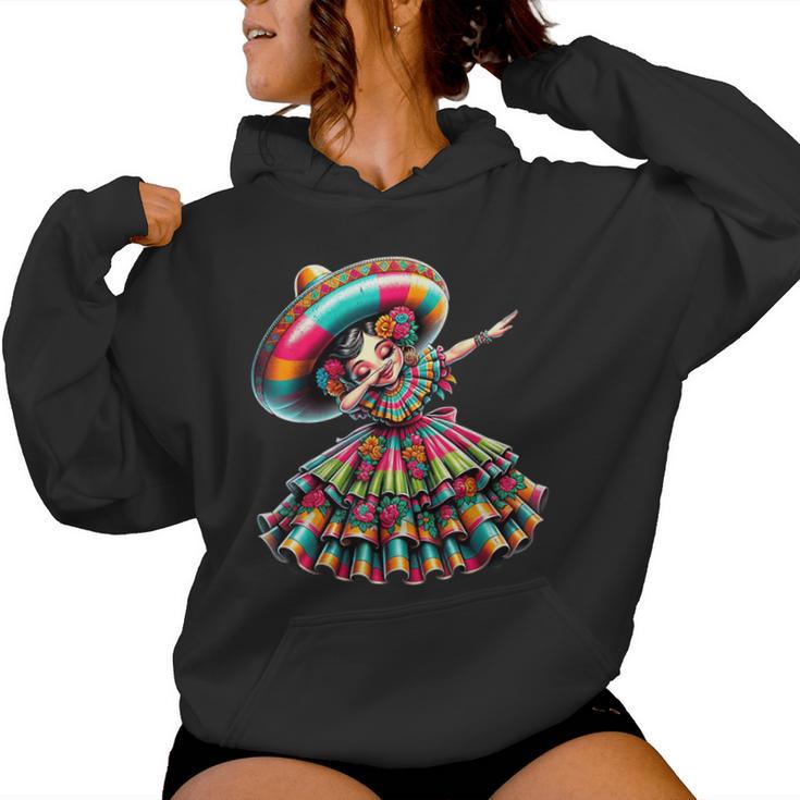 Cinco De Mayo Mexican Dabbing Woman Cinco De Mayo Women Hoodie