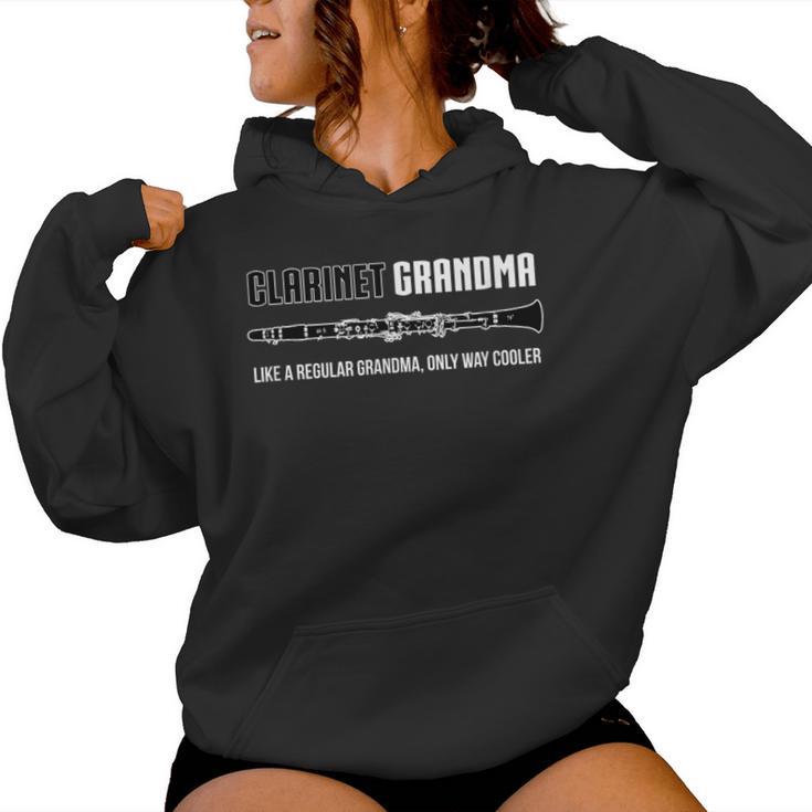 Clarinet Grandma  Cute Marching Band Women Hoodie