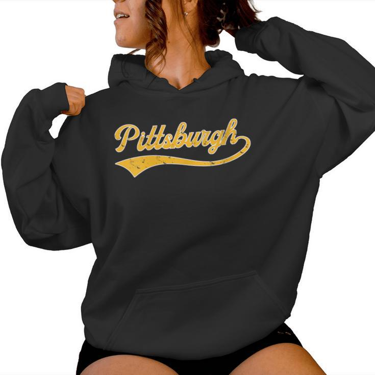 College University Pittsburgh Pennsylvania Baseball Fan Women Hoodie