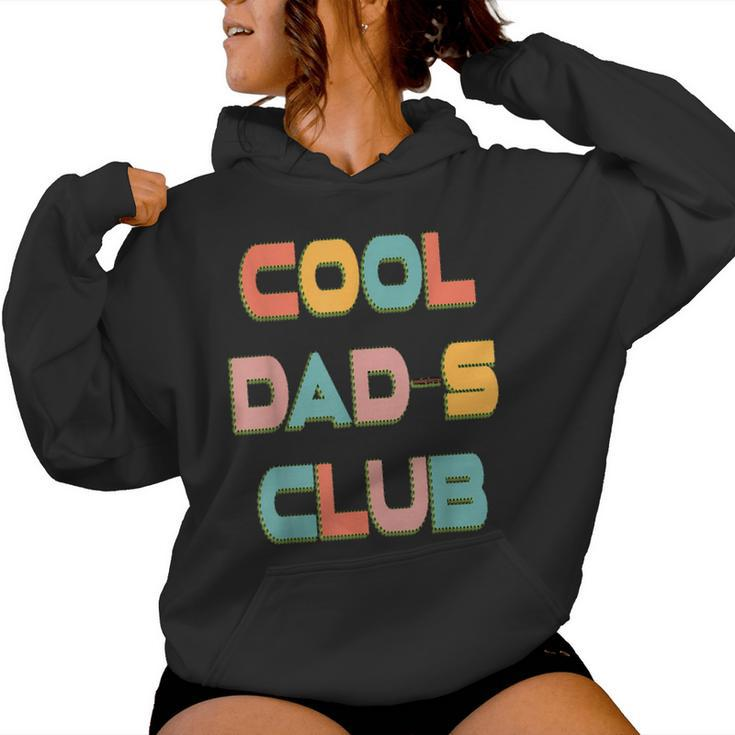 Cool Dads Club Retro Groovy Dad Father's Day Women Hoodie
