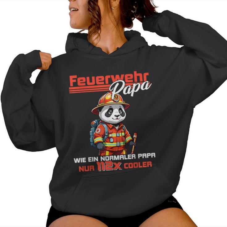 Cooler Feuerwehr Papa Pandaater Hauptmann Herren Kapuzenpullover für Damen