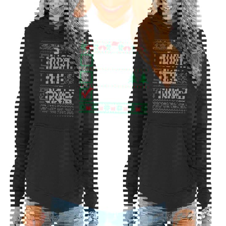 Crowley Family Name Naughty Nice Crowley Christmas List Women Hoodie