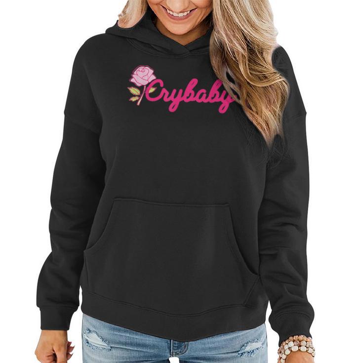 Crybaby Rose Cry Baby Kawaii Hipster Soft Girl Slogan Pink Women Hoodie