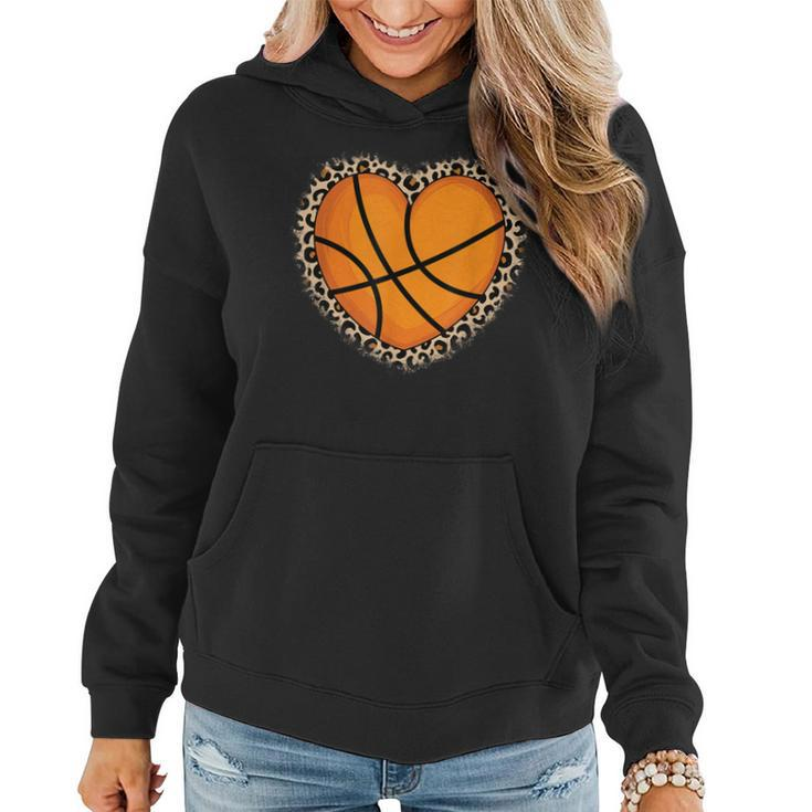 Cute Basketball Heart Basketball Lover Girls Women Hoodie