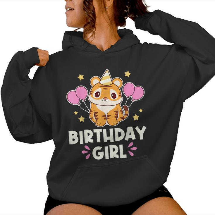 Cute Birthday Girl Tiger Women Hoodie