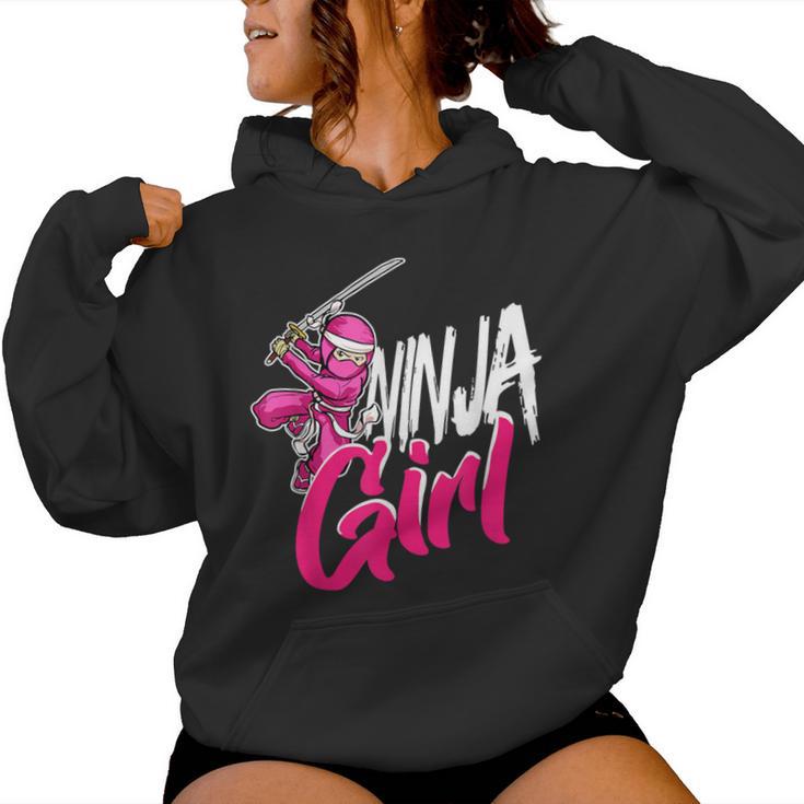 Cute Ninja Fighter Costume Ninja Girl Women Hoodie