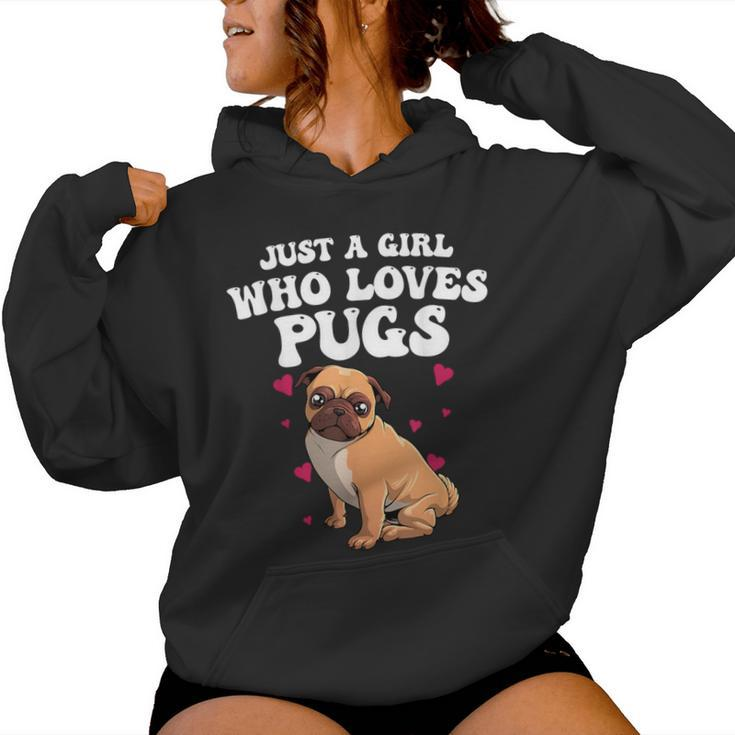 Cute Pug For Girls Dog Owner Puppy Pug Lover Women Hoodie