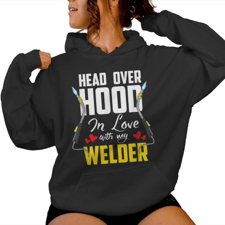 Cute Welders Wife Meme Quote Welder Girlfriend & Wife Women Hoodie