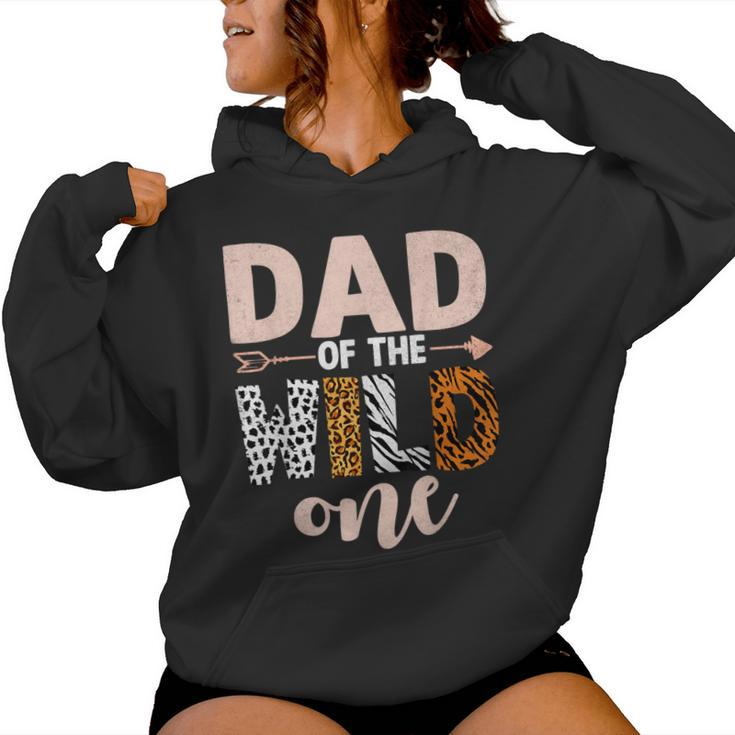 Dad And Mom Of The Wild One Birthday Girl Family Party Decor Women Hoodie