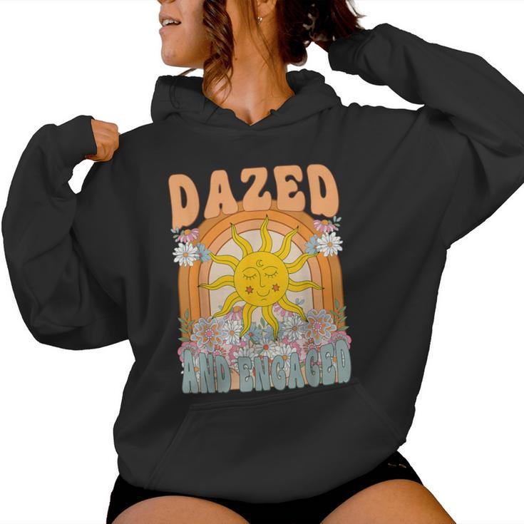 Dazed And Engaged Wildflower Bachelorette Party Matching Women Hoodie