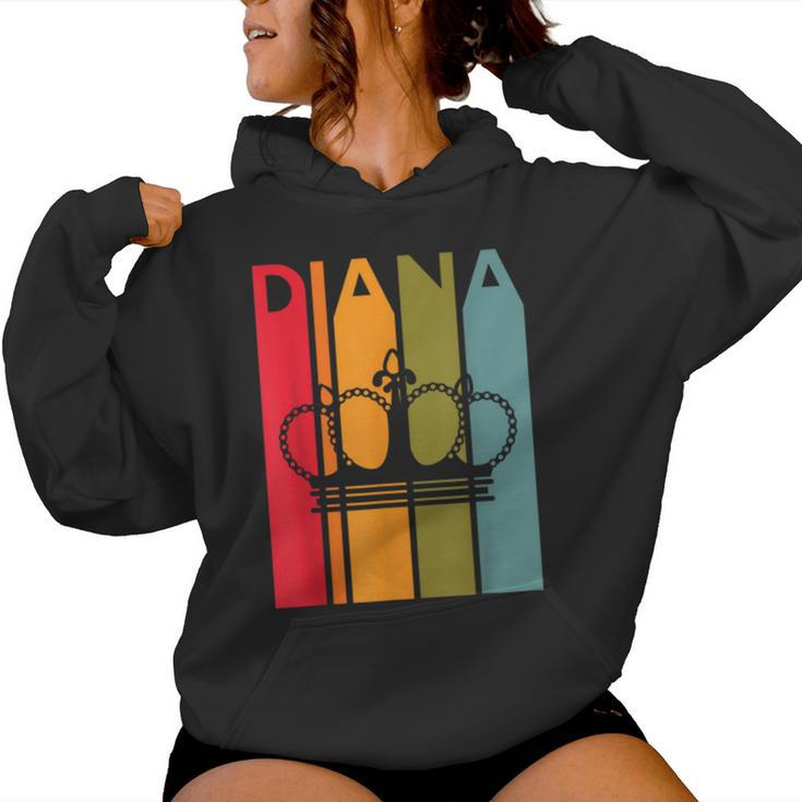 Diana Idea For Girls First Name Vintage Diana Women Hoodie