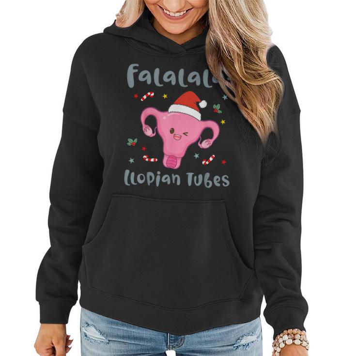 Doctor Nurse Obstetrics Christmas Falalala-Llopian Tubes Women Hoodie