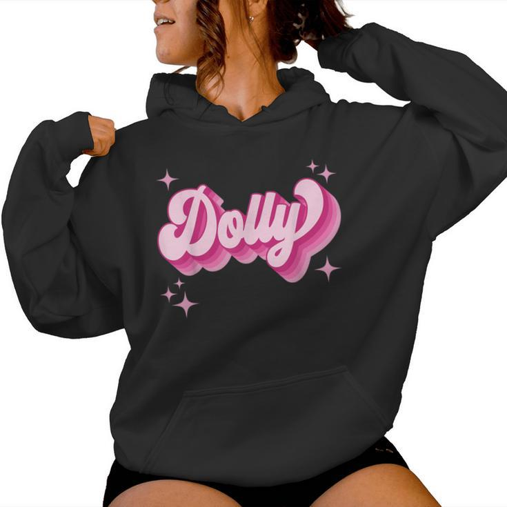 Dolly First Name Girl Vintage Style 70S Personalized Retro Women Hoodie