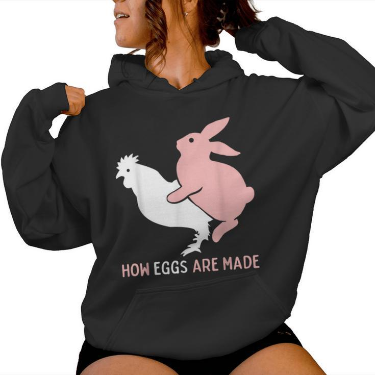 How Easter Eggs Are Made Humor Sarcastic Adult Humor Women Hoodie