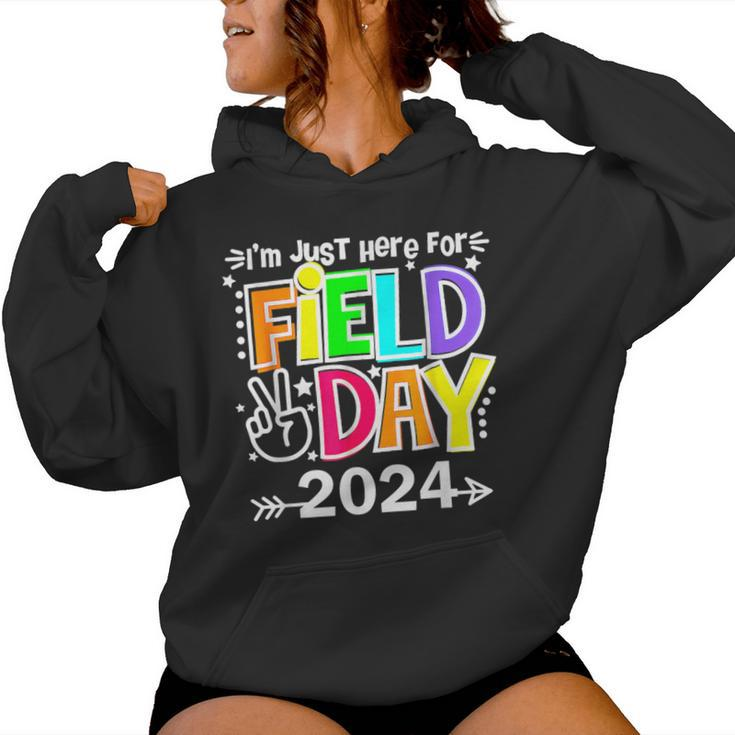 Field Day Teacher I'm Just Here For Field Day 2024 Women Hoodie