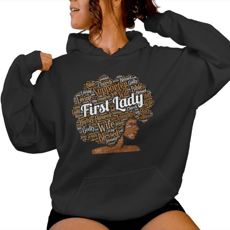First Lady Pastor's Wife Black Woman Afro Women Hoodie