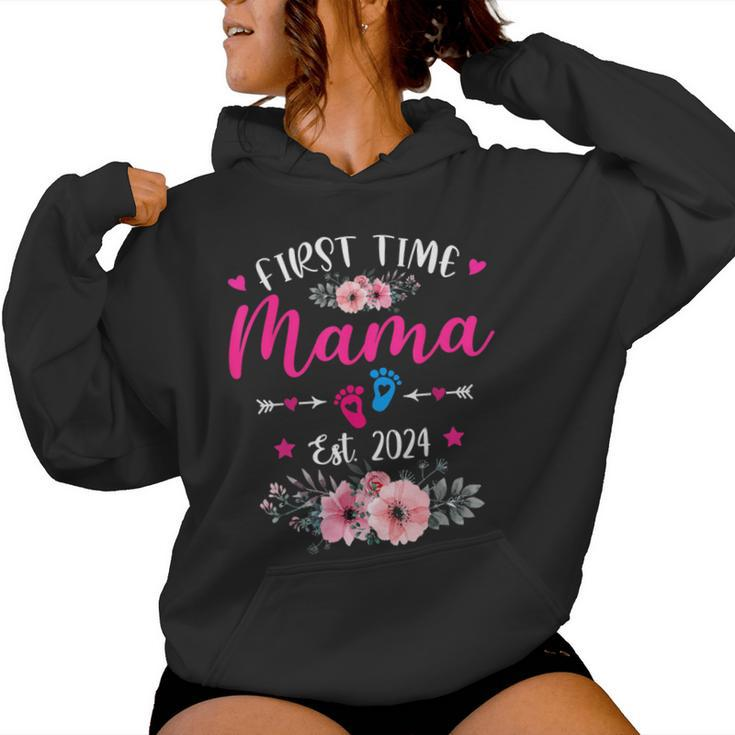 First Time Mama 2024 Mother's Day Soon To Be Mom Pregnancy Women Hoodie