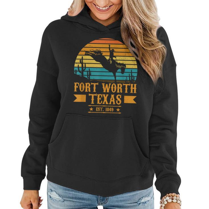 Fort Worth Texas Rodeo Rider Horse Fort Worth Texas Women Hoodie