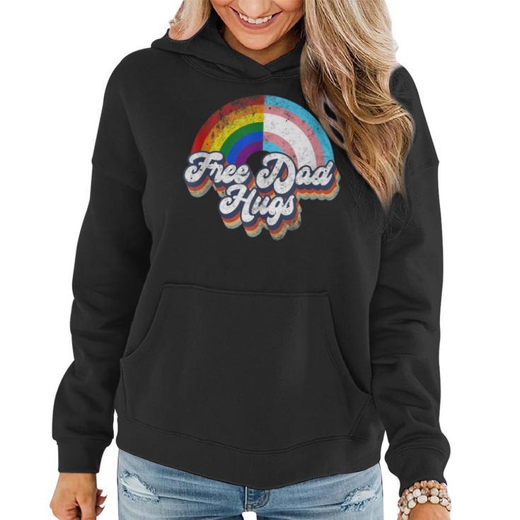 Free Dad Hugs Gay Lgbt Pride Rainbow And Transgender Month Women Hoodie