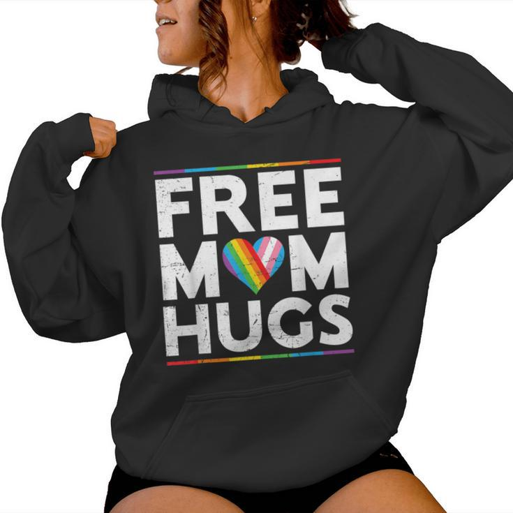 Free Mom Hugs Lgbt Pride Parades Rainbow Transgender Flag Women Hoodie