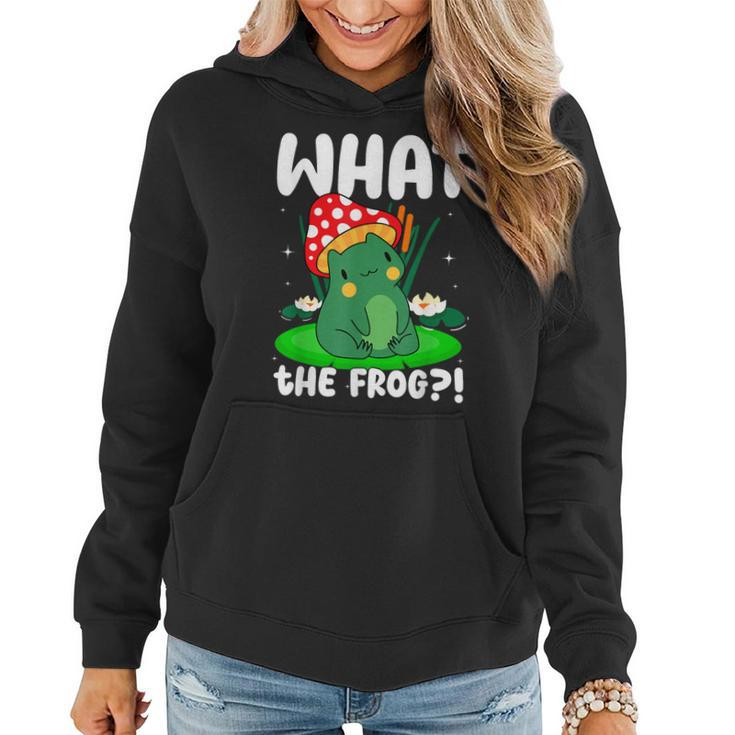 What The Frog Aesthetic Mushroom Frog Women Hoodie