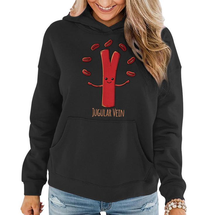 Anatomy Jugular Vein Nurse Doctor Medical Student Women Hoodie