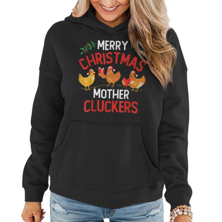 Chicken Merry Christmas Mother Clucker Merry Xmas Women Hoodie