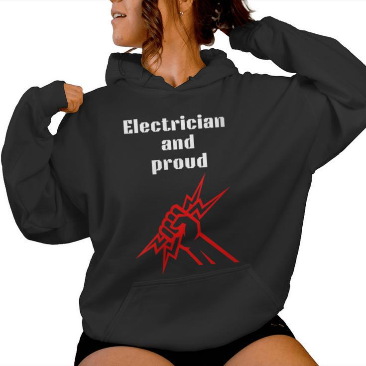 Electrician And Proud Fathers Day Women Hoodie