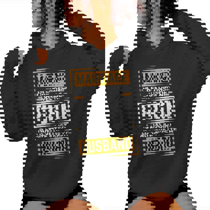 Husband Wife Marriage Is A Relationship For Women Women Hoodie