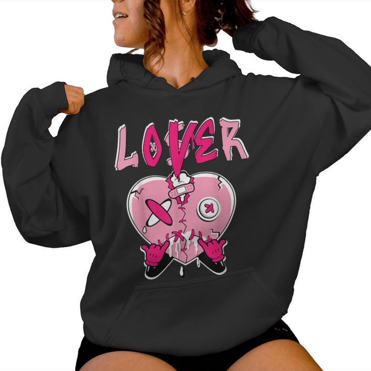 Loser Lover Pink Drip Heart Matching For Women Women Hoodie