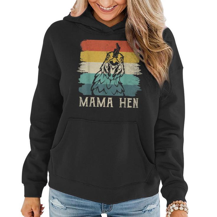 Mama Hen Apparel Vintage Retro Chicken Mom Mother Women Hoodie