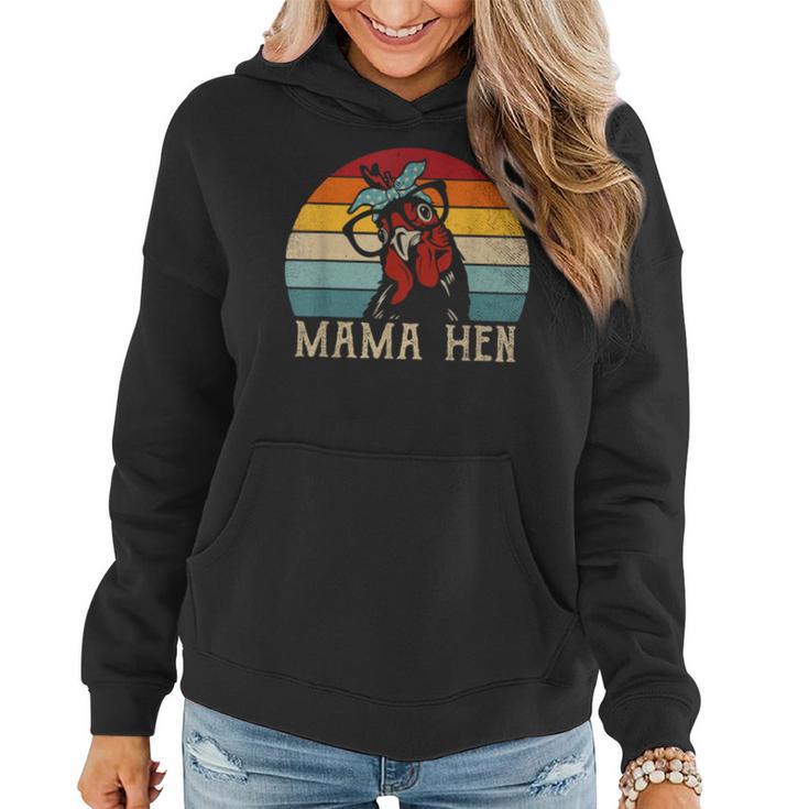 Mama Hen Vintage Retro Chicken Mom Mother Women Hoodie