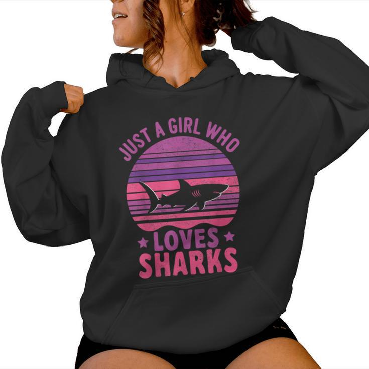 Shark Just A Girl Who Loves Sharks Women Hoodie