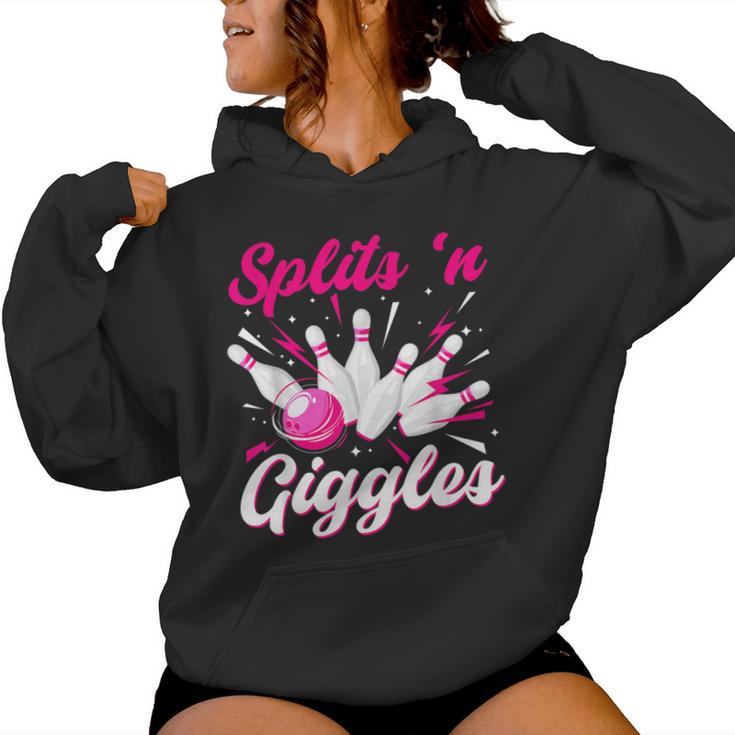 Splits 'N Giggles Bowling Team Cute Bowler Girls Women Hoodie