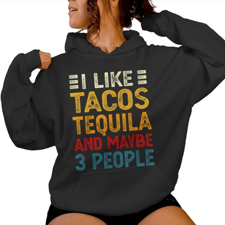 Tacos And Tequila Mexican Food Drinking Lover Women Hoodie