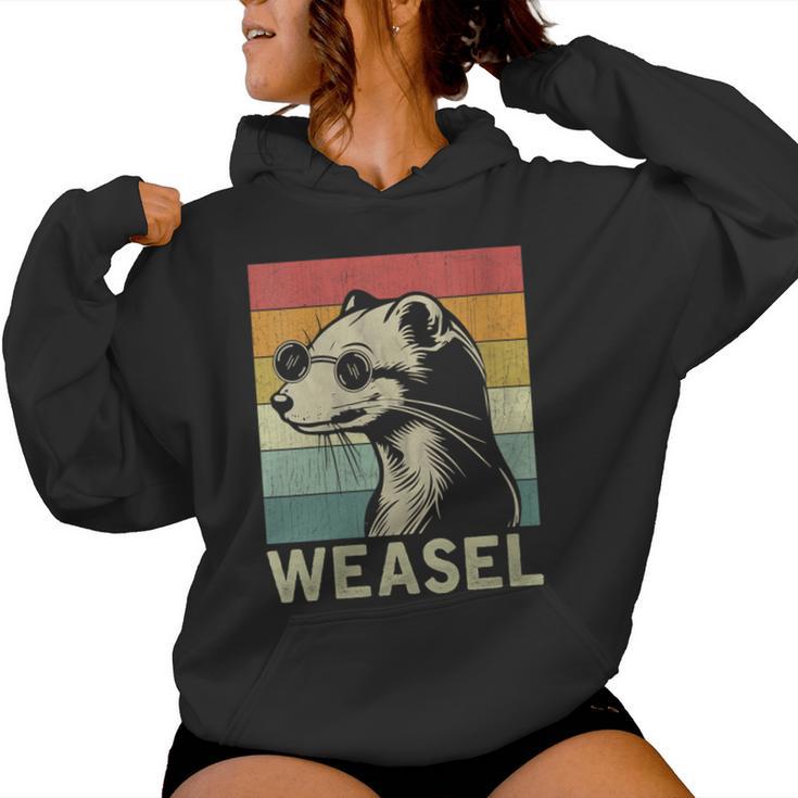 Weasel Lover Weasel Retro Women Hoodie