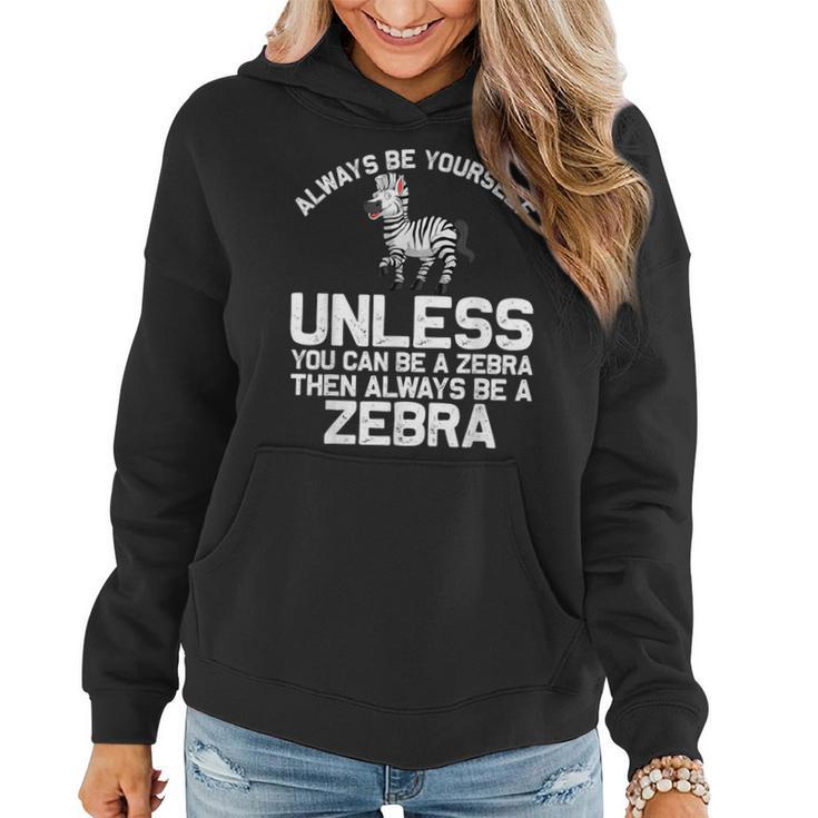 Zebra Themed For African Wildlife Safari Women Hoodie