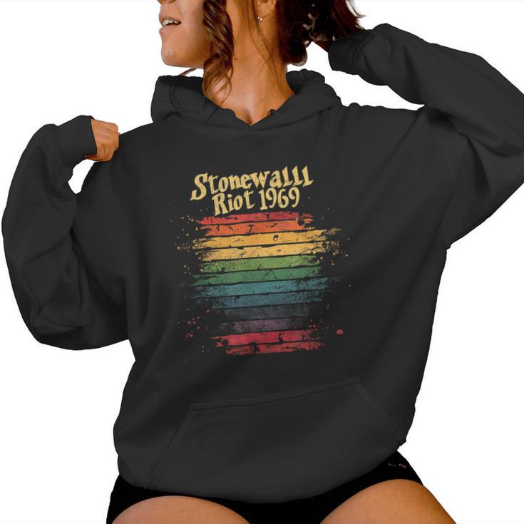 Gay Pride Month Rainbow Flag Stonewall Riot 1969 Lgbtq Women Hoodie