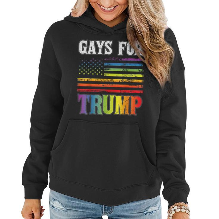 Gays For Trump Lgbt Pride Gay Rainbow Flag Vote Republican Women Hoodie