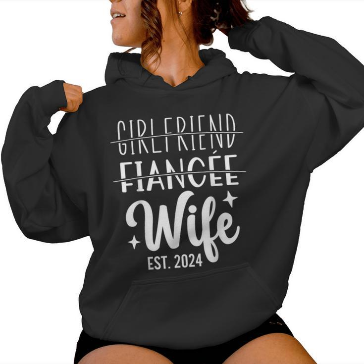 Girlfriend Fiancée Wife 2024 For Wedding And Honeymoon Women Hoodie