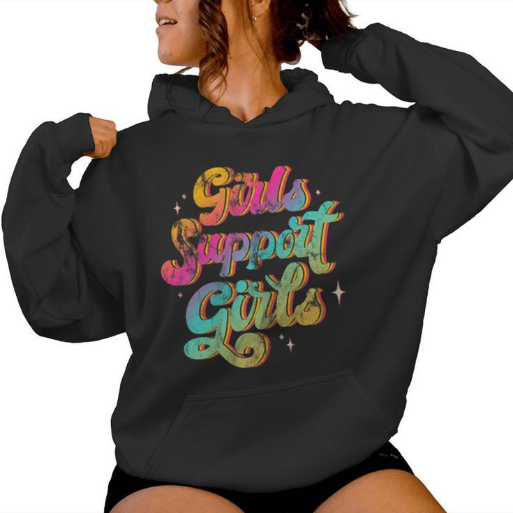 Girls Support Girls Emancipation Vintage Women Hoodie
