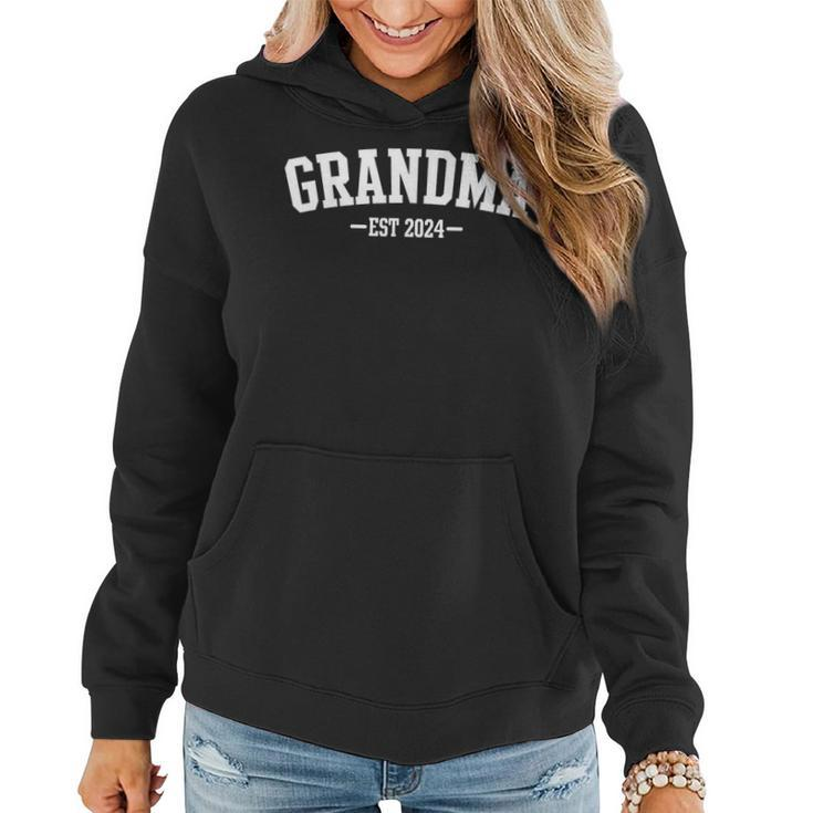 Grandma Est 2024 Promoted To Grandma 2024 For Grandmother Women Hoodie