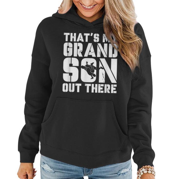 My Grandson Out There Wrestling Grandma Grandpa Women Hoodie