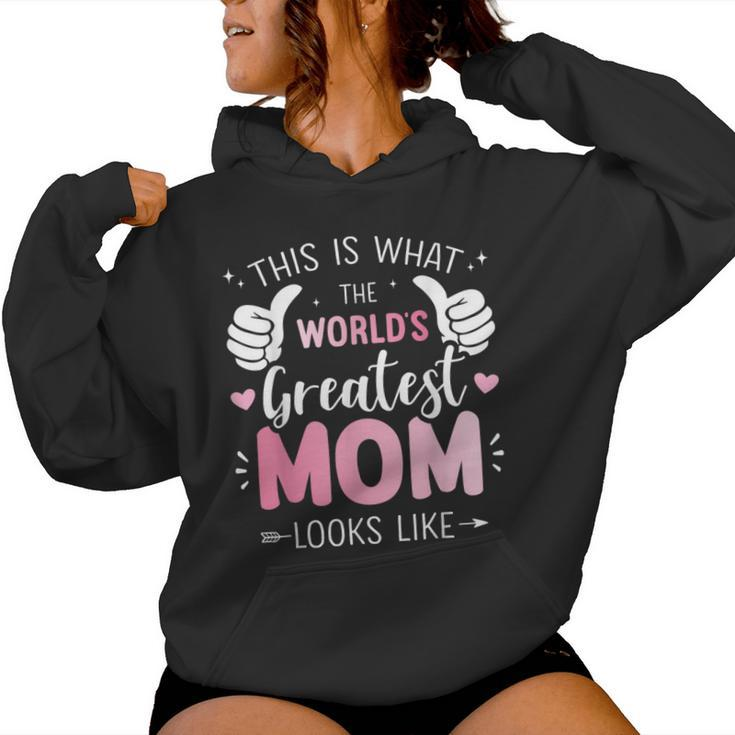 Greatest Mom Mother Looks For Christmas Birthday Women Hoodie
