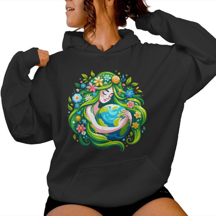 Green Goddess Earth Day Save Our Planet Girl Kid Women Hoodie