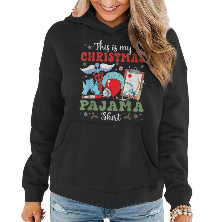 Groovy This Is My Christmas Pajama Surgical Tech Xmas Women Hoodie