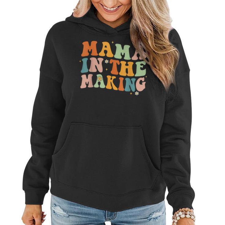 Groovy Mama In The Making Pregnancy Announcement Mommy Mom Women Hoodie