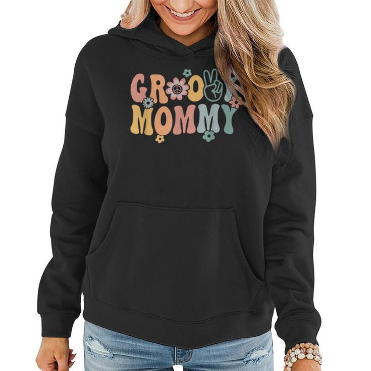 Groovy Mommy Retro Mom Matching Family 1St Birthday Party Women Hoodie