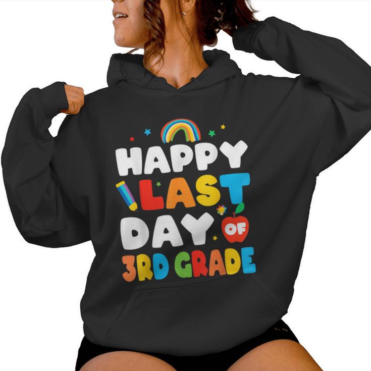 Happy Last Day Of 3Rd Grade Rainbow Teacher Student Women Hoodie